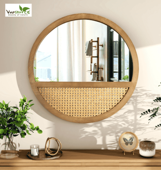 Framed Mirrors (Wood/Bamboo/Rattan) Made in Vietnam 