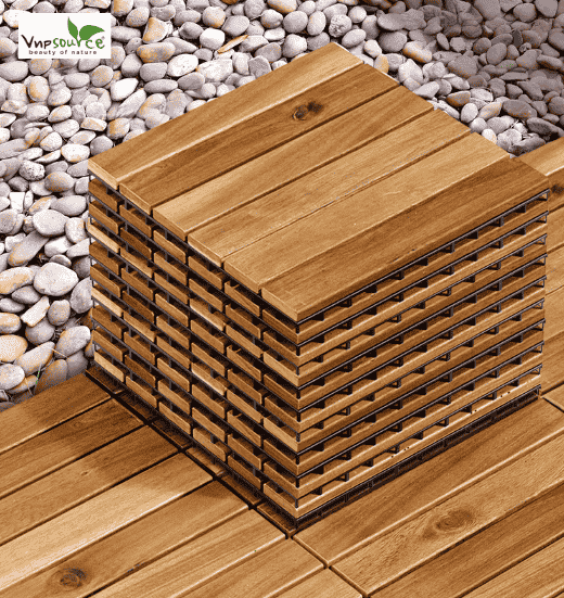 Interlocking Deck Tiles Made in Viet Nam – Aesthetic & Sustainable Outdoor Flooring Solutions