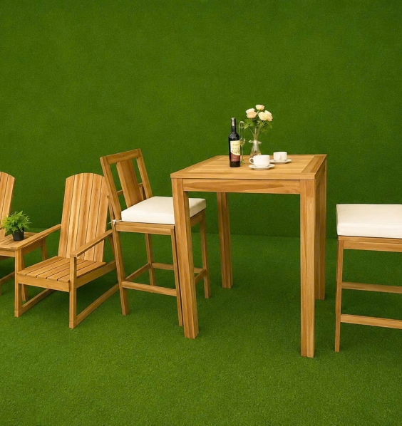 Outdoor Wooden Bar Set